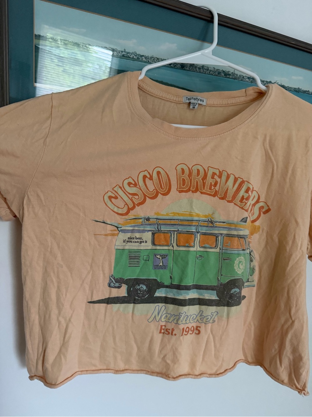 Women’s Cisco Brewers Nantucket Peach Graphic crop top